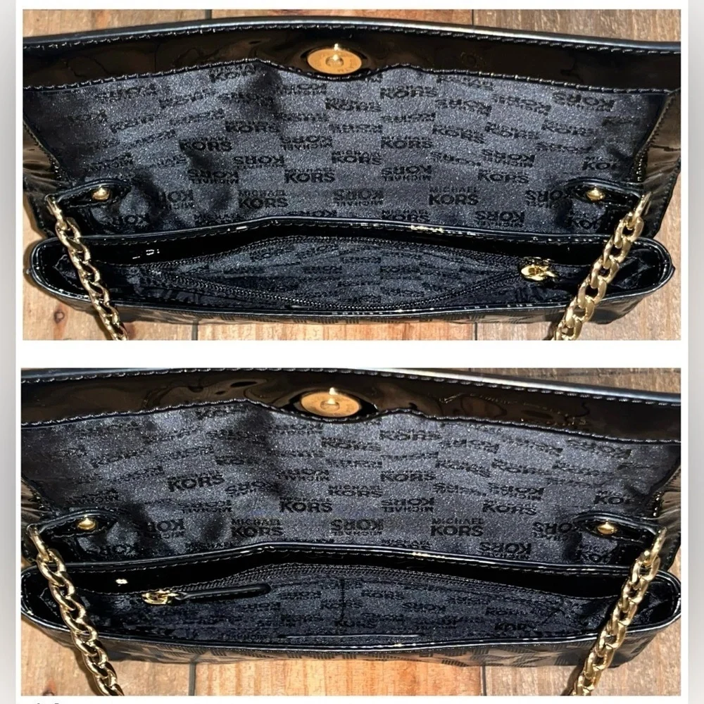 Michael Kors. 5 Piece: Delancy Clutch & Free Watch, Card Case, Twilly & Dust Bag